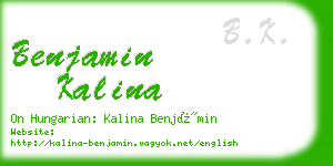 benjamin kalina business card